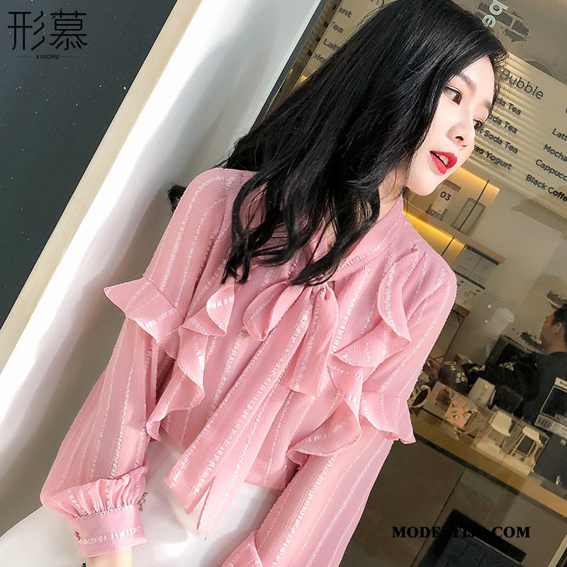 Dames Overhemden Kopen Lange Mouwen Trend Vrouwen 2019 Blouse Overhemd Roze