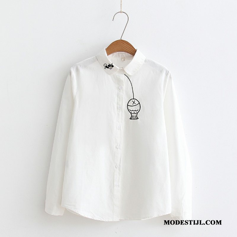 Dames Overhemden Kopen Nieuw Voorjaar Borduurwerk Vrouwen Instituut Wit