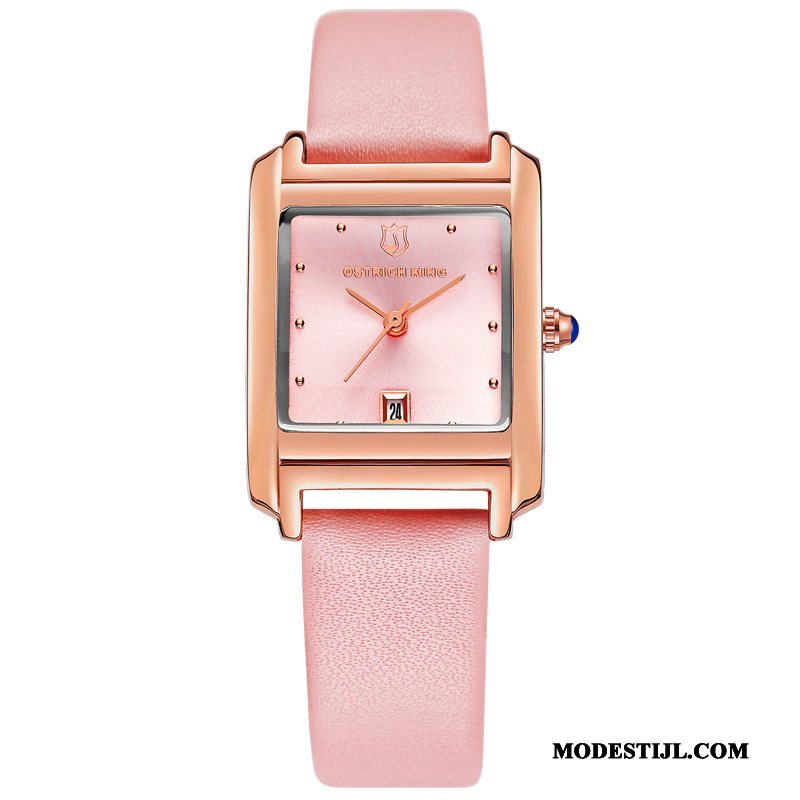 Dames Polshorloge Sale 2019 Quartz Horloge Vierkante Riem Casual Roze