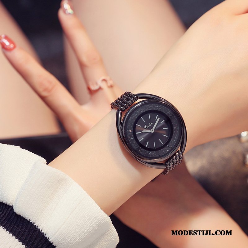 Dames Polshorloge Sale Armbanden Waterdicht Quartz Horloge Nieuw Eenvoudig Roze Zwart Gouden