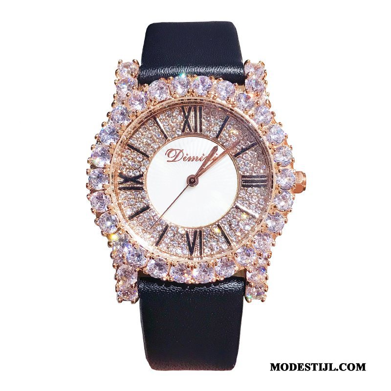 Dames Polshorloge Sale Vrouwen Mode Mesh Elegante Groot Rood Zwart Beige