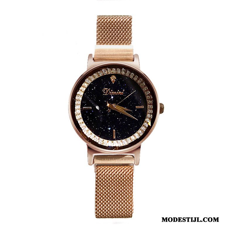 Dames Polshorloge Sale Waterdicht Lounger Horlogeband Vrouwen Trend Gouden Beige