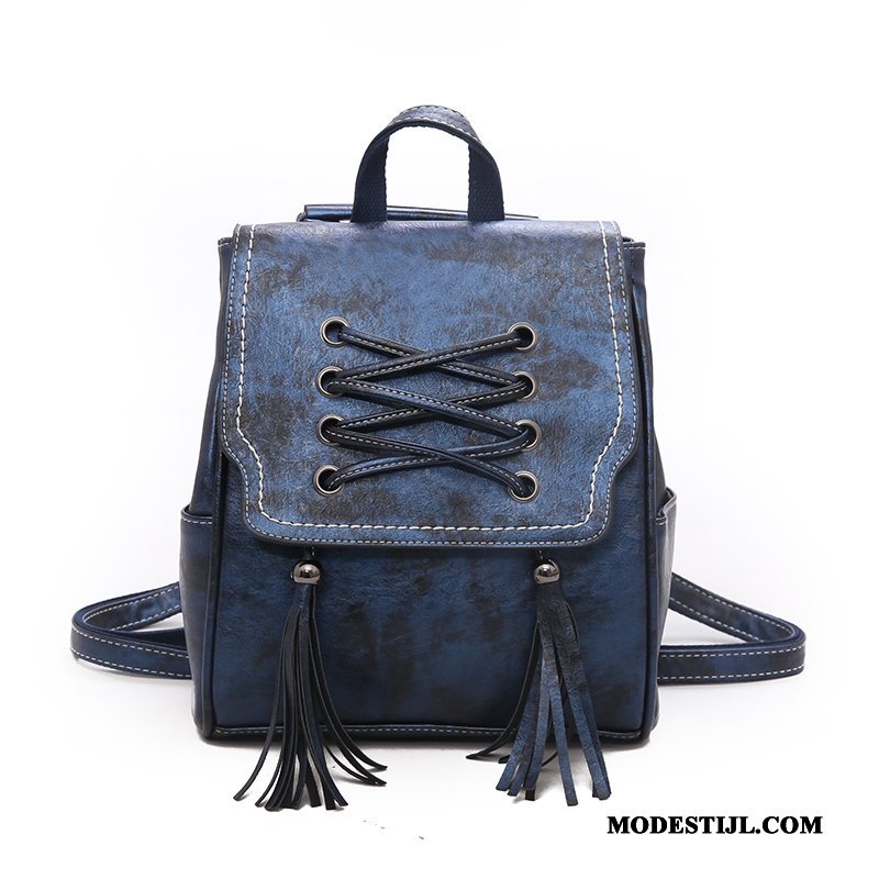 Dames Rugzak Goedkoop Alle Wedstrijden Schooltas Mode Multi-purpose Casual Blauw