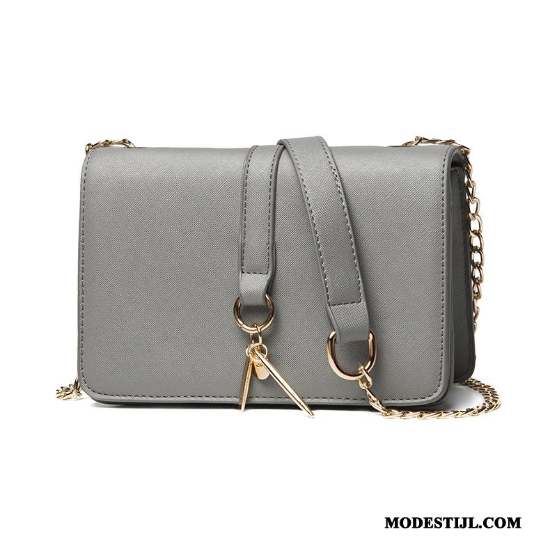 Dames Schoudertas Sale Messenger Tas Nieuw Mini Ketting Trend Grijs