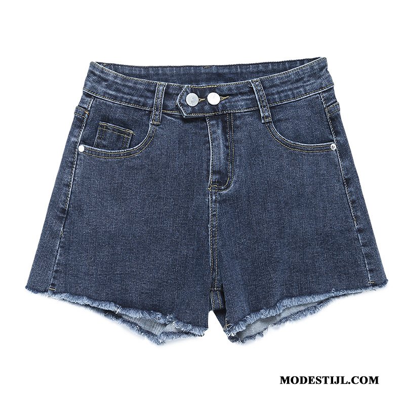 Dames Shorts Goedkoop Vrouwen Nieuw Denim Losse Student Donkerblauw