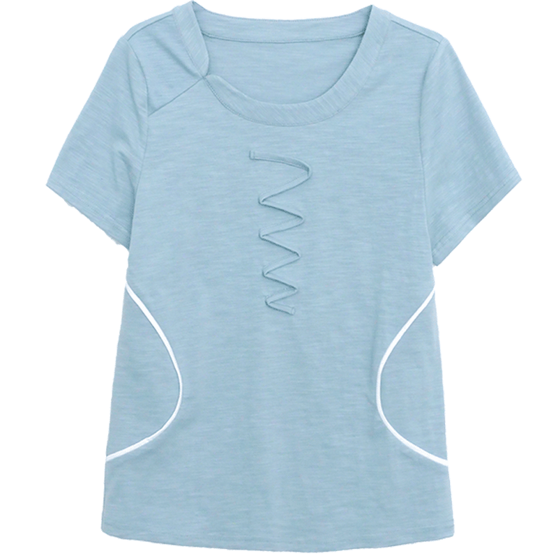 Dames T-shirts Aanbiedingen Nieuw Grote Maten Onderhemd Vrouwen Katoen Hemelsblauw