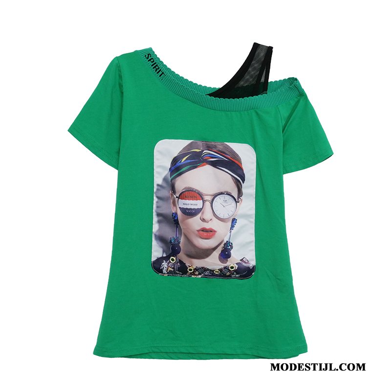 Dames T-shirts Sale Sexy Mode 2019 Jasje Strapless Groen