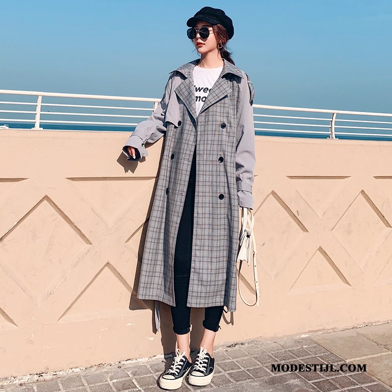 Dames Trenchcoat Sale Nieuw Herfst 2019 Grijs