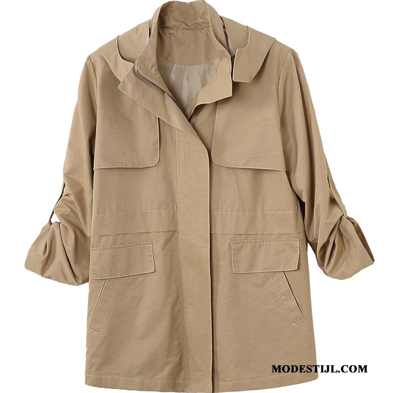 Dames Trenchcoat Sale Persoonlijk Mooi Comfortabele Vers Elegante Kaki