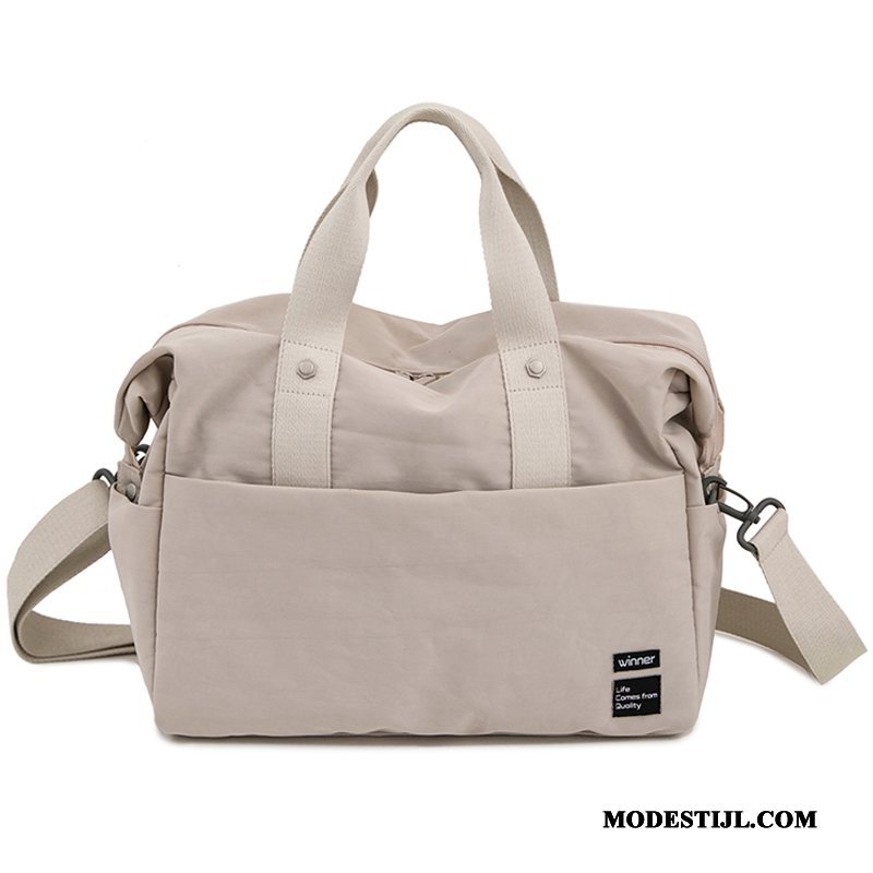 Dames Wandelrugzak Online Mannen Tas Vrouwen Portable Reizen Wit Beige