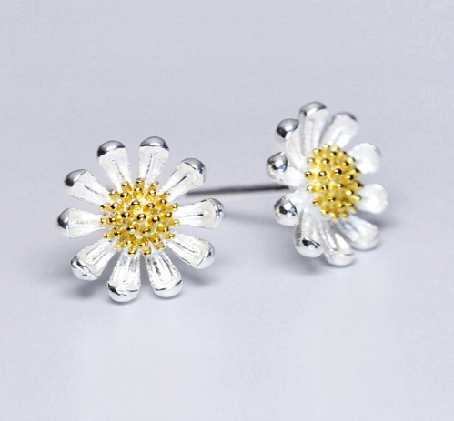 Dames Zilveren Sieraden Sale Bloemen Vers Mode Accessoires Mini Zilver