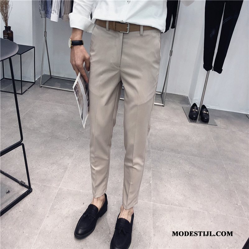 Heren Broeken Winkel Casual Broek Mini Mannen Leer 2019 Abrikoos Kleur Rood