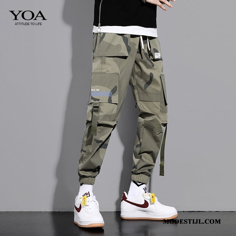 Heren Cargobroeken Kopen Cargo Broek Casual Broek Mannen Trendy Merk Losse Camouflage Groen