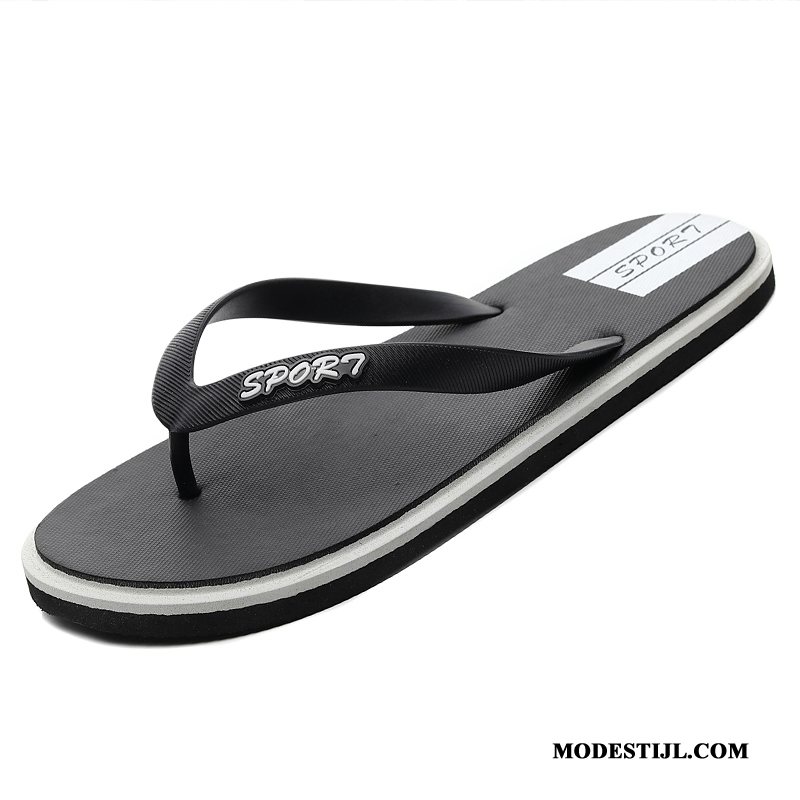 Heren Flip Flops Goedkoop Mode Trend Mannen Slipper Outdoor Zandkleur Grijs