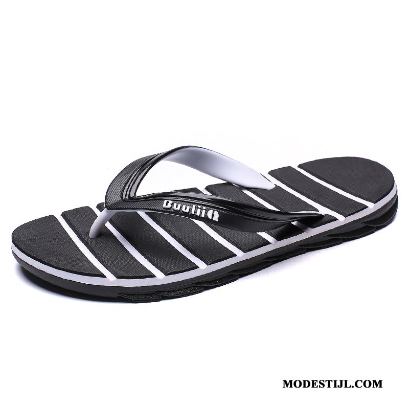 Heren Flip Flops Goedkoop Persoonlijk Bovenkleding Zachte Zolen Mode Slipper Zandkleur Zwart