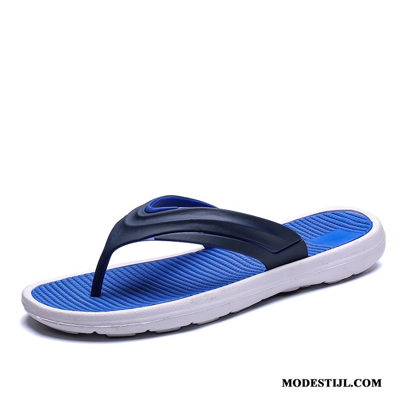 Heren Flip Flops Goedkoop Slipper Mannen Sandaal Antislip Licht Blauw Zandkleur Zwart