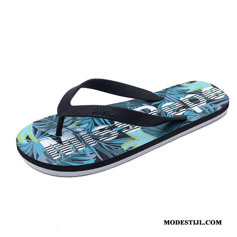 Heren Flip Flops Kopen Slipper Bovenkleding Schoenen Antislip Pantoffels Marineblauw Zandkleur