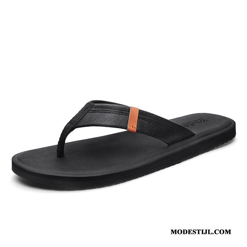 Heren Flip Flops Korting 2019 Bovenkleding Zomer Persoonlijk Schoenen Zandkleur Zwart