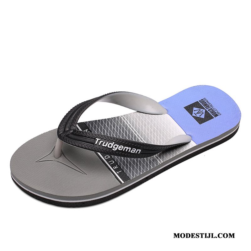 Heren Flip Flops Online Mode Persoonlijk Zomer Slipper Bovenkleding Grijs