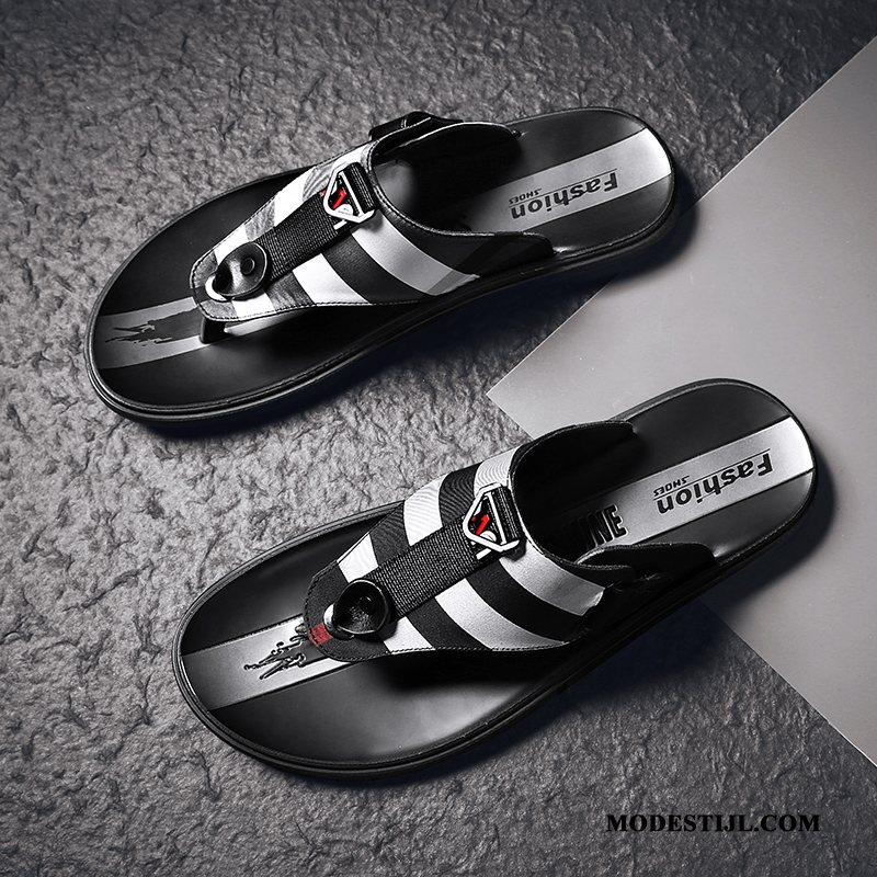 Heren Flip Flops Online Tiener Super Mannen Outdoor Lichte Zwart