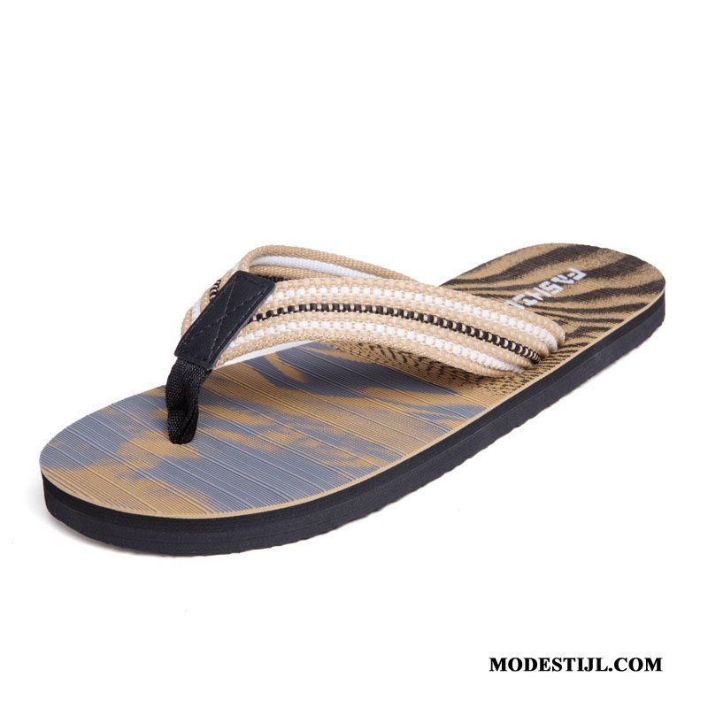 Heren Flip Flops Sale Antislip Pantoffels Persoonlijk Zomer Mannen Zandkleur Bruine