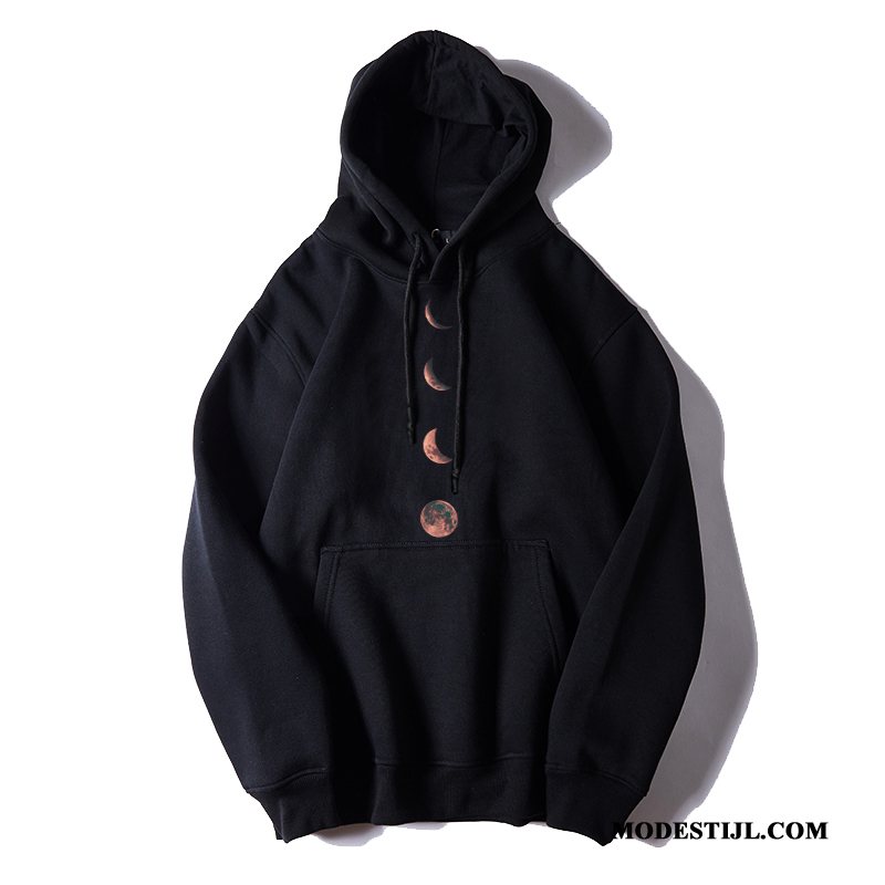 Heren Hoodies Goedkoop Chinese Stijl Dunne Trend Voorjaar Herfst Zwart