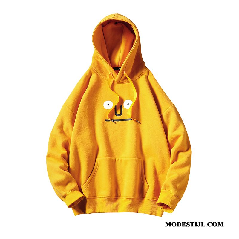 Heren Hoodies Goedkoop Losse Jasje Super Trend Mannen Geel