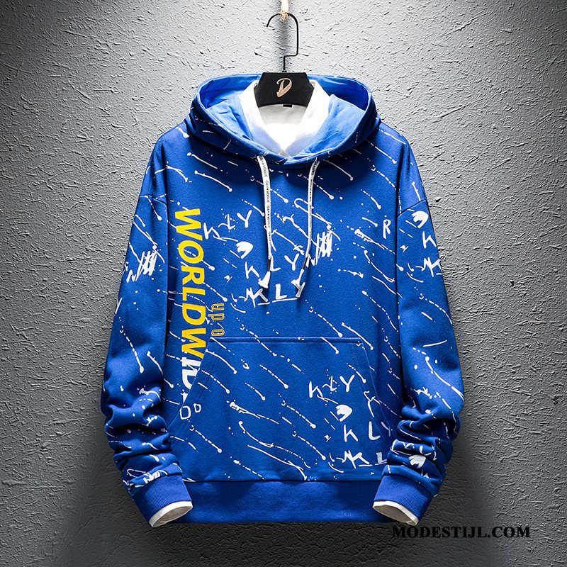 Heren Hoodies Goedkoop Nieuw Trend 2019 Trendy Merk Losse Blauw