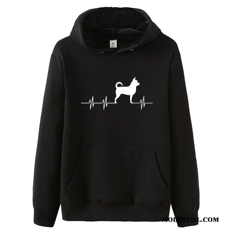 Heren Hoodies Goedkoop Trend Winter Dikke Student Herfst Zwart