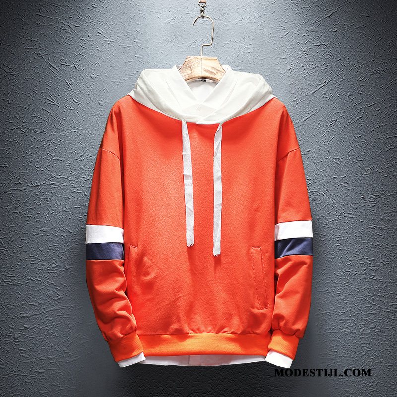 Heren Hoodies Kopen Jeugd Pullover Lange Mouwen Jasje Trend Rood