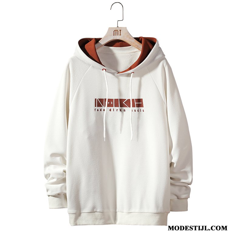 Heren Hoodies Korting Grote Maten Nieuw Casual Losse Voorjaar Wit