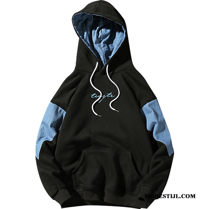 Heren Hoodies Online Trend Mannen Student Jasje Grote Maten Zwart