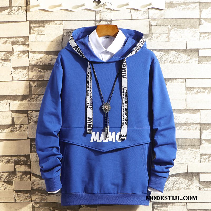 Heren Hoodies Sale Herfst Trend 2019 Student Mannen Blauw