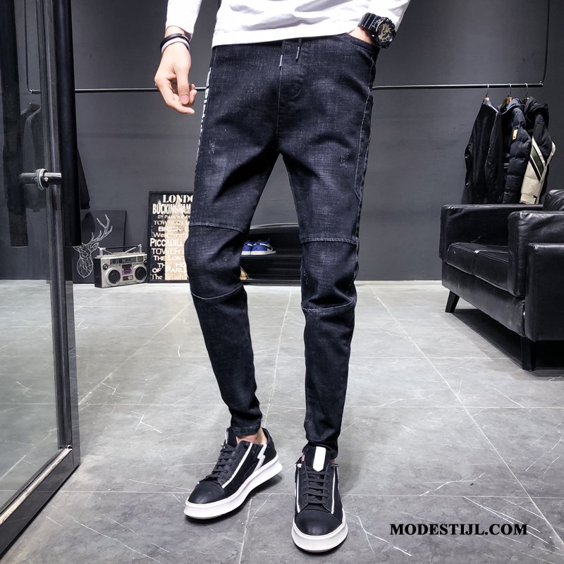 Heren Jeans Aanbiedingen Nieuw Broek Trend Dunne Slim Fit Zwart