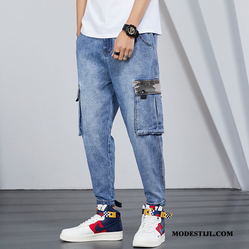 Heren Jeans Online Nieuw Casual Broek Spijkerbroek Jeans Trend 2019 Blauw
