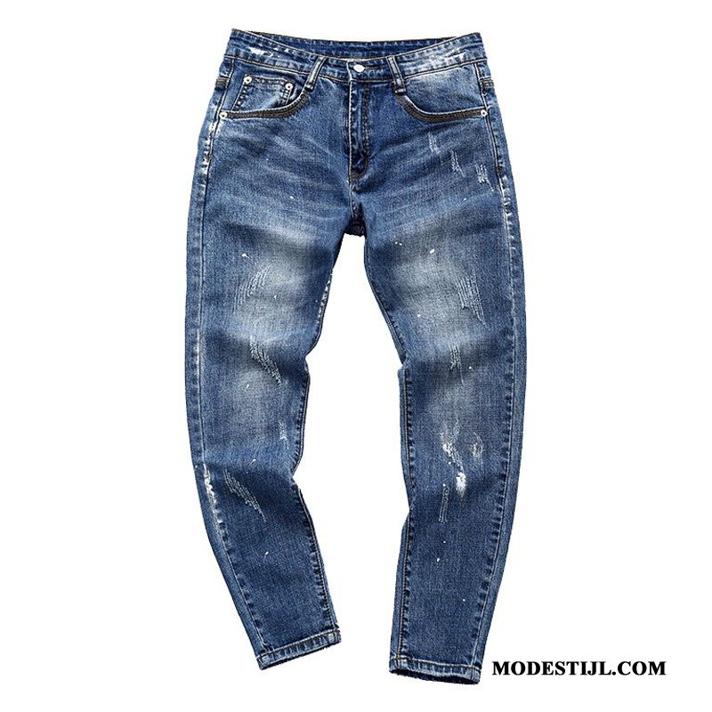 Heren Jeans Online Trend Mannen Zomer Spijkerbroek Jeans Casual Broek Blauw