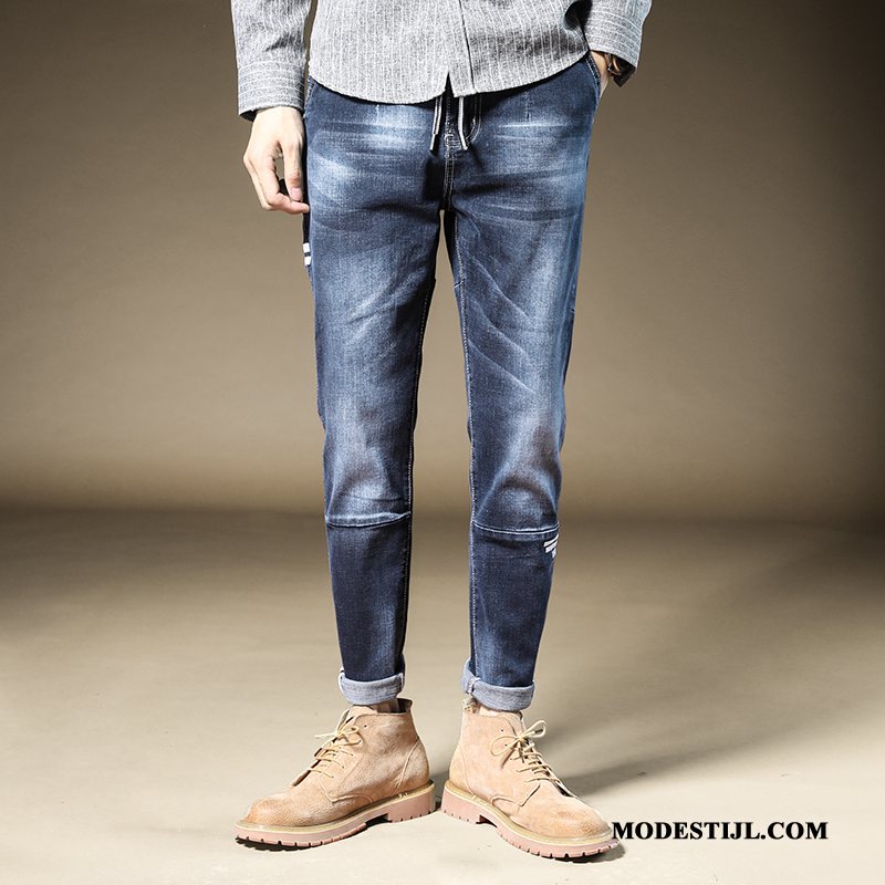 Heren Jeans Online Trend Potlood Broek Harlan Verbinding Mannen Blauw