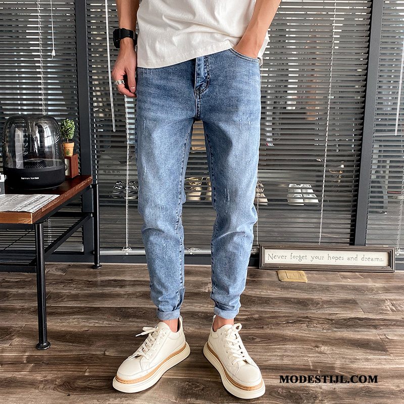 Heren Jeans Online Trendy Merk Broek Slim Fit Spijkerbroek Jeans Harlan Blauw Licht