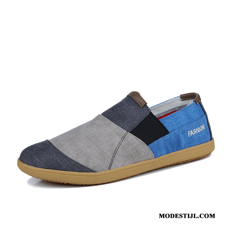 Heren Mocassins Goedkoop Casual Voorjaar Canvas Schoenen Trend Blauw