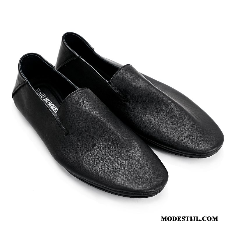 Heren Mocassins Kopen Trend Slip On Mannen Brits Ademende Zwart