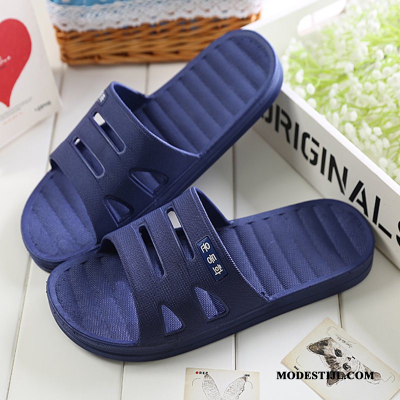 Heren Pantoffels Goedkoop Zomer Wassen Antislip Mannen Vrouwen Blauw