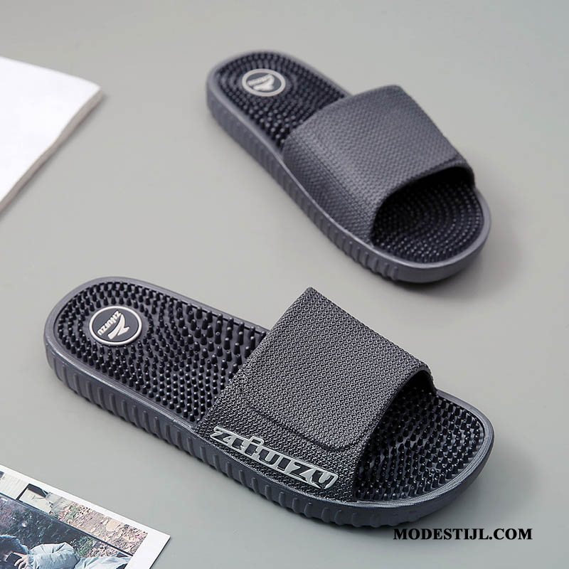 Heren Pantoffels Winkel Antislip Trend Badkamer Zomer Slippers Zandkleur Grijs