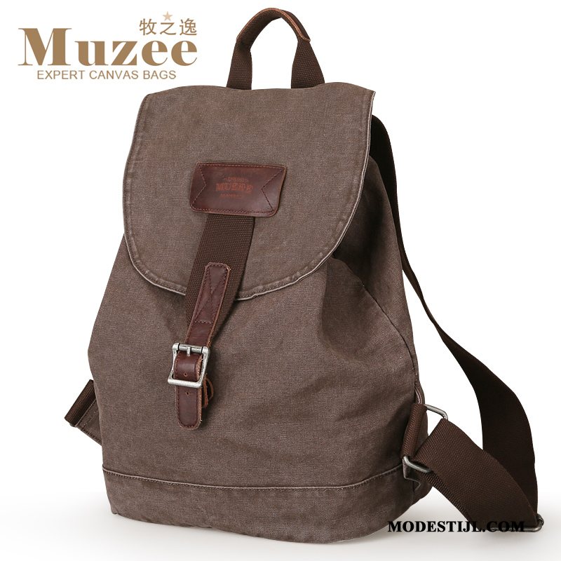 Heren Rugzak Goedkoop Tas Reizen Mode Mini Reis Donker