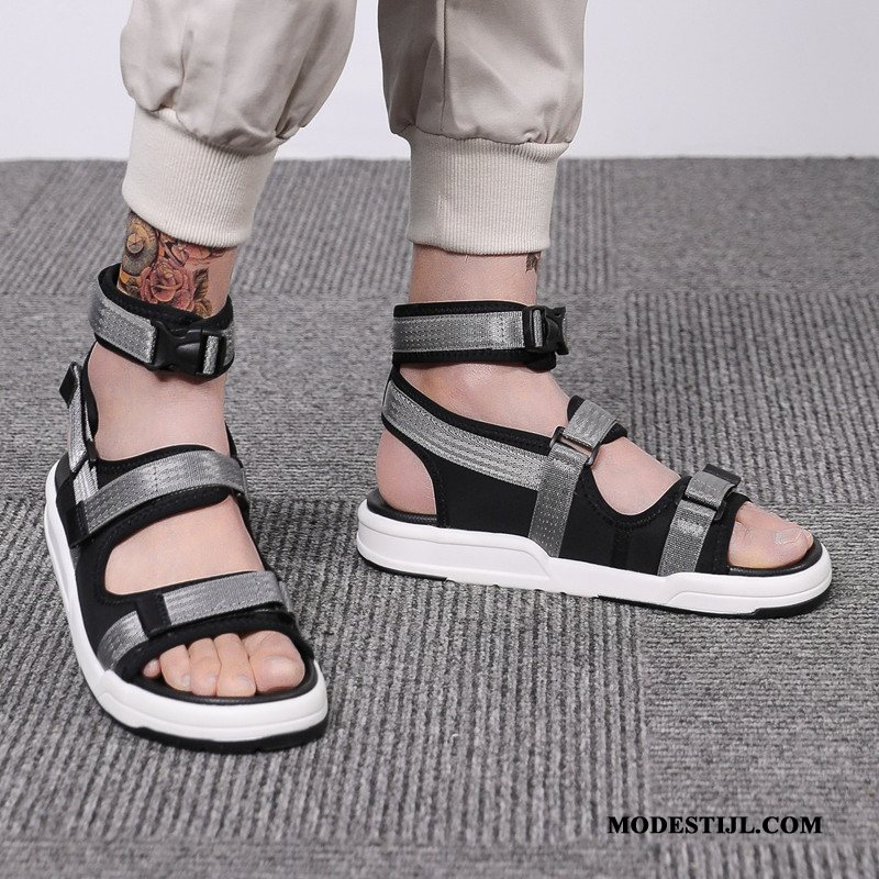 Heren Sandalen Kopen Mannen Pantoffels Bovenkleding Trend 2019 Zandkleur Grijs