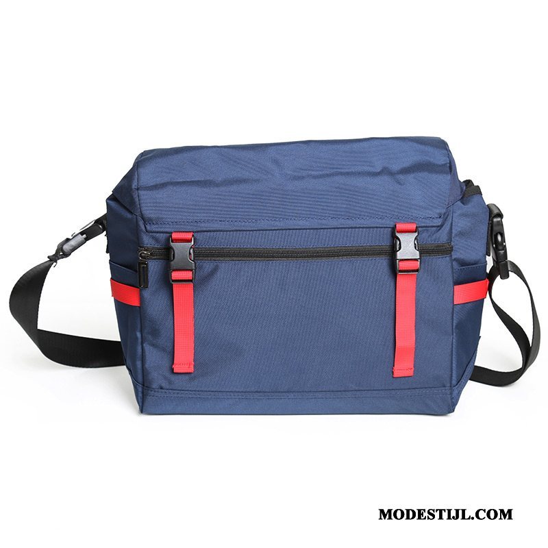 Heren Schoudertas Goedkoop Mannen Straat Schooltas Trend Messenger Tas Blauw