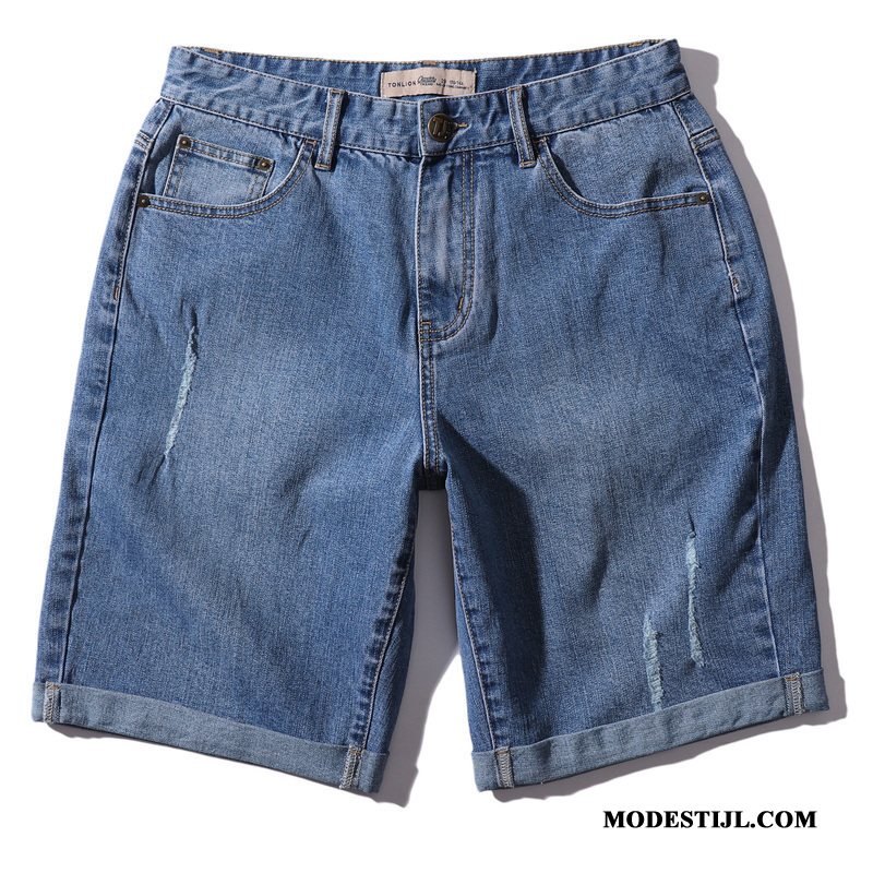 Heren Shorts Kopen Mannen 2019 Korte Broek Trend Denim Donkerblauw