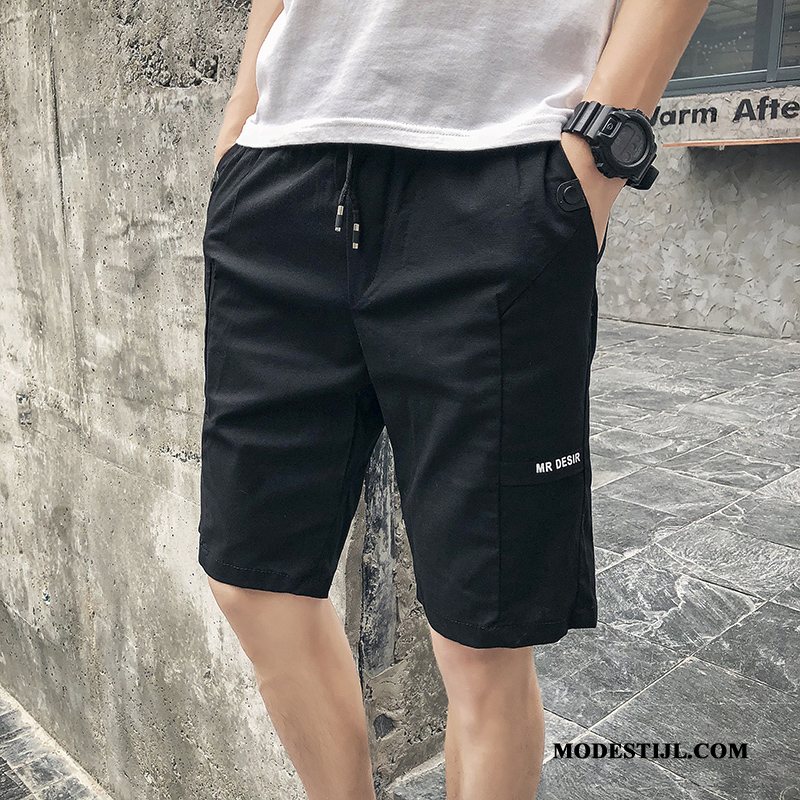 Heren Shorts Kopen Zomer Korte Broek Losse Voorjaar 2019 Zwart