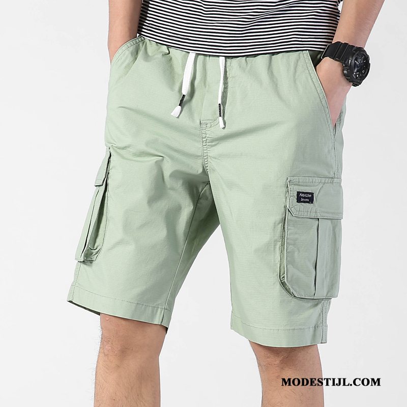 Heren Shorts Korting Trendy Merk Cargo Losse Mannen Kant Groen