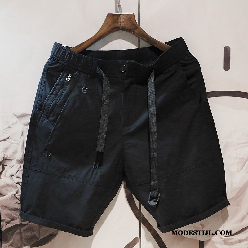 Heren Shorts Sale Korte Broek Trend Rechtdoor Cargo Broek Casual Zwart