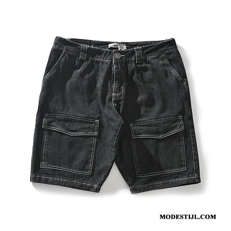 Heren Shorts Sale Korte Broek Trend Spijkerbroek Jeans Zak Mannen Zwart